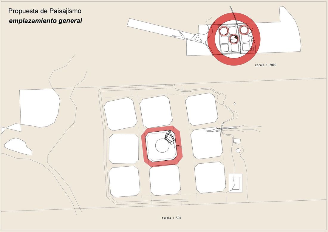 Emplazamiento replanteado sobre el terreno del proyecto